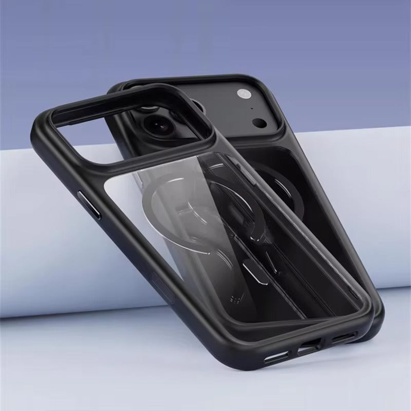 Luxury iPhone Case — MagSafe Magnetic TPU+PC Shockproof Cover with Camera Button and Anti-Fingerprint Matte Finish