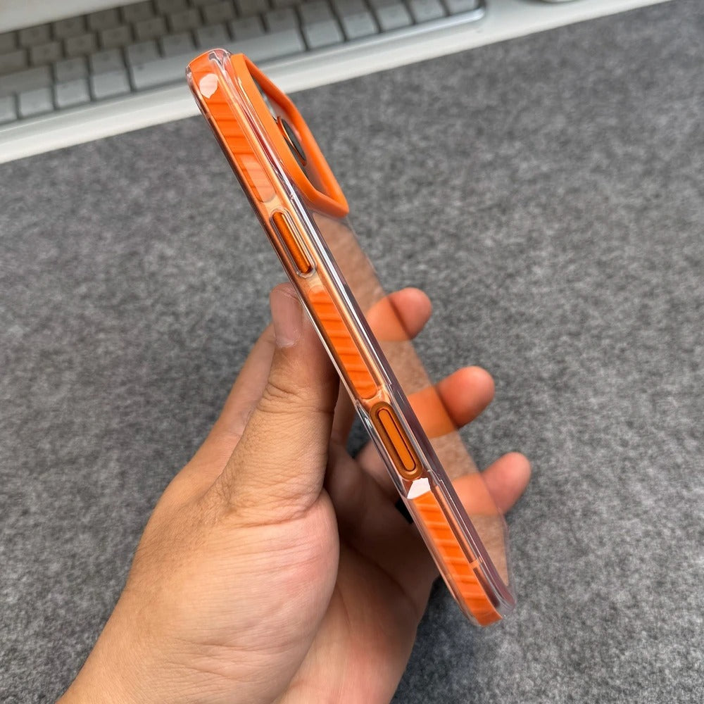 Luxury iPhone Case — MagSafe Transparent Acrylic + TPU Hybrid Armor Cover with Shockproof Protection, Anti-Fingerprint Anti-Scratch Design and Non-Slip Dustproof Finish