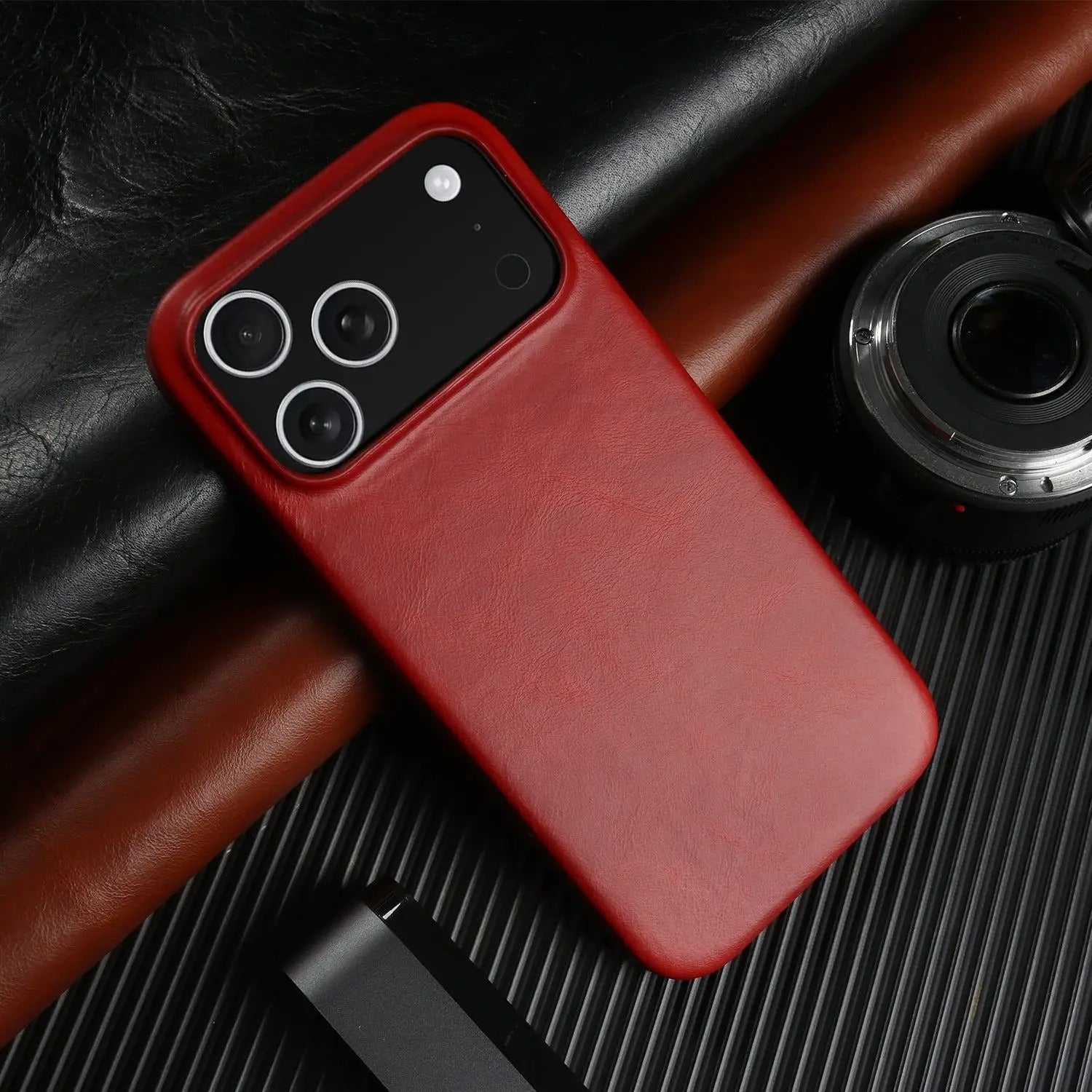 Luxury iPhone Case — MagSafe Vintage Oil-Wax Genuine Leather Cover with Full-Covered Shockproof Protection, Dustproof Anti-Slip Design