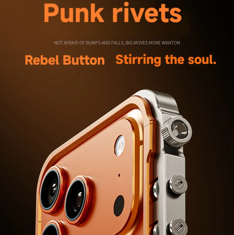 Luxury iPhone Case — Magnetic Aluminum Alloy Armored Frame Cover with Shockproof Drop Protection, Glitter Non-Slip Design and Heat-Resistant Build