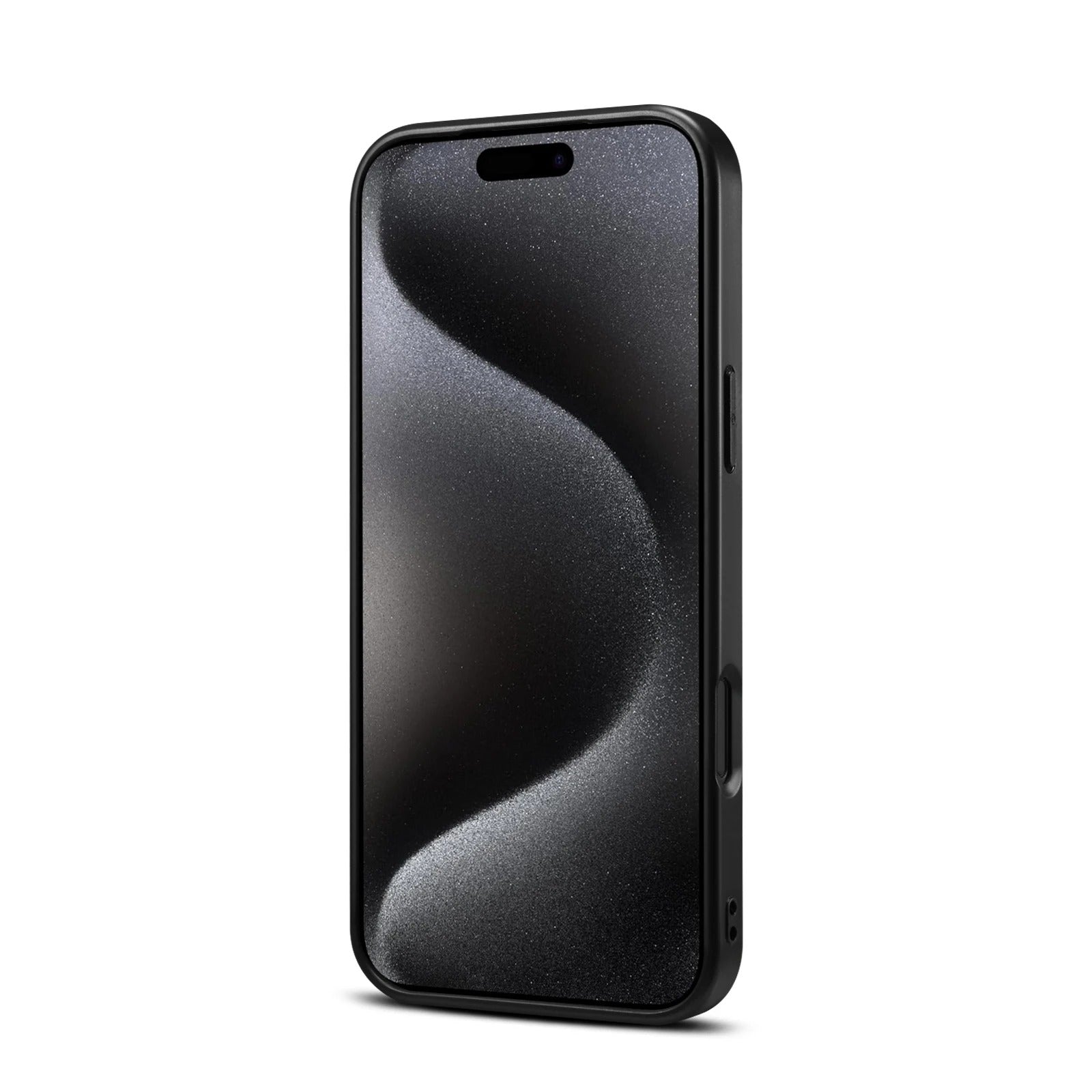 Luxury iPhone Case — Magnetic Detachable Card Slot Wallet with Stand, Full-Coverage PU Leather + PC TPU Shockproof Anti-Fingerprint Plain Design