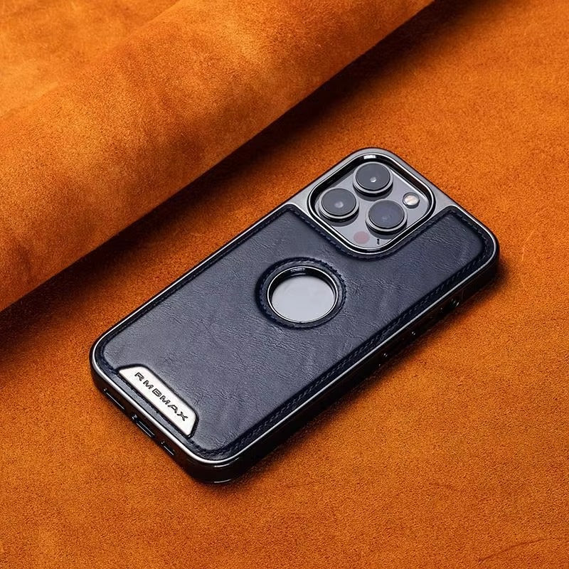 Luxury iPhone Case — Magnetic Leather Hybrid Cover with Wireless-Charging Safe Design, Anti-Fingerprint Anti-Scratch Dustproof Protection and Anti-Drop Build