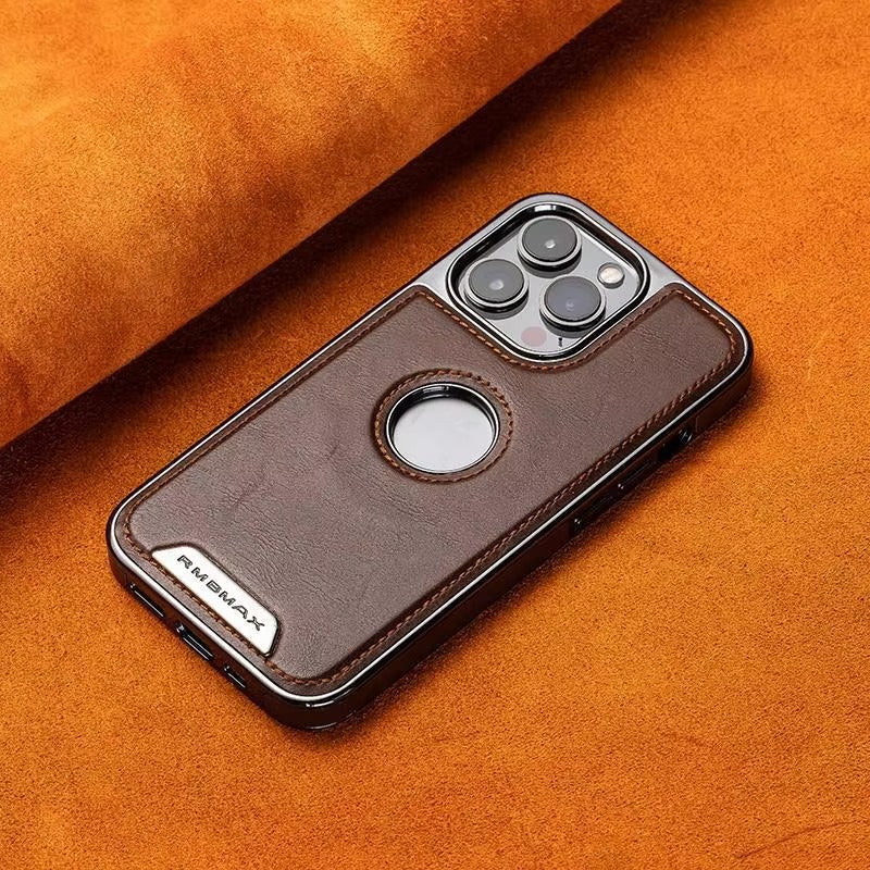 Luxury iPhone Case — Magnetic Leather Hybrid Cover with Wireless-Charging Safe Design, Anti-Fingerprint Anti-Scratch Dustproof Protection and Anti-Drop Build