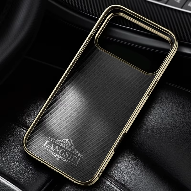 Luxury iPhone Case — Magnetic Leather Ring Holder with Lens Protection Premium Back Cover
