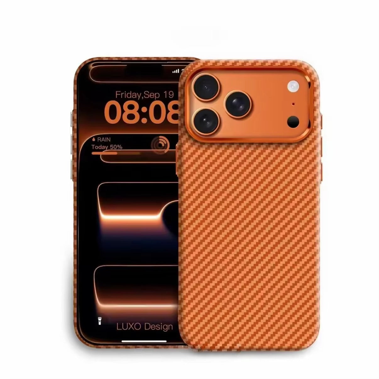 Luxury iPhone Case — Magnetic, Shockproof 600D Kevlar Carbon-Fiber Textured Thin PC Cover with MagSafe Wireless Charging Support