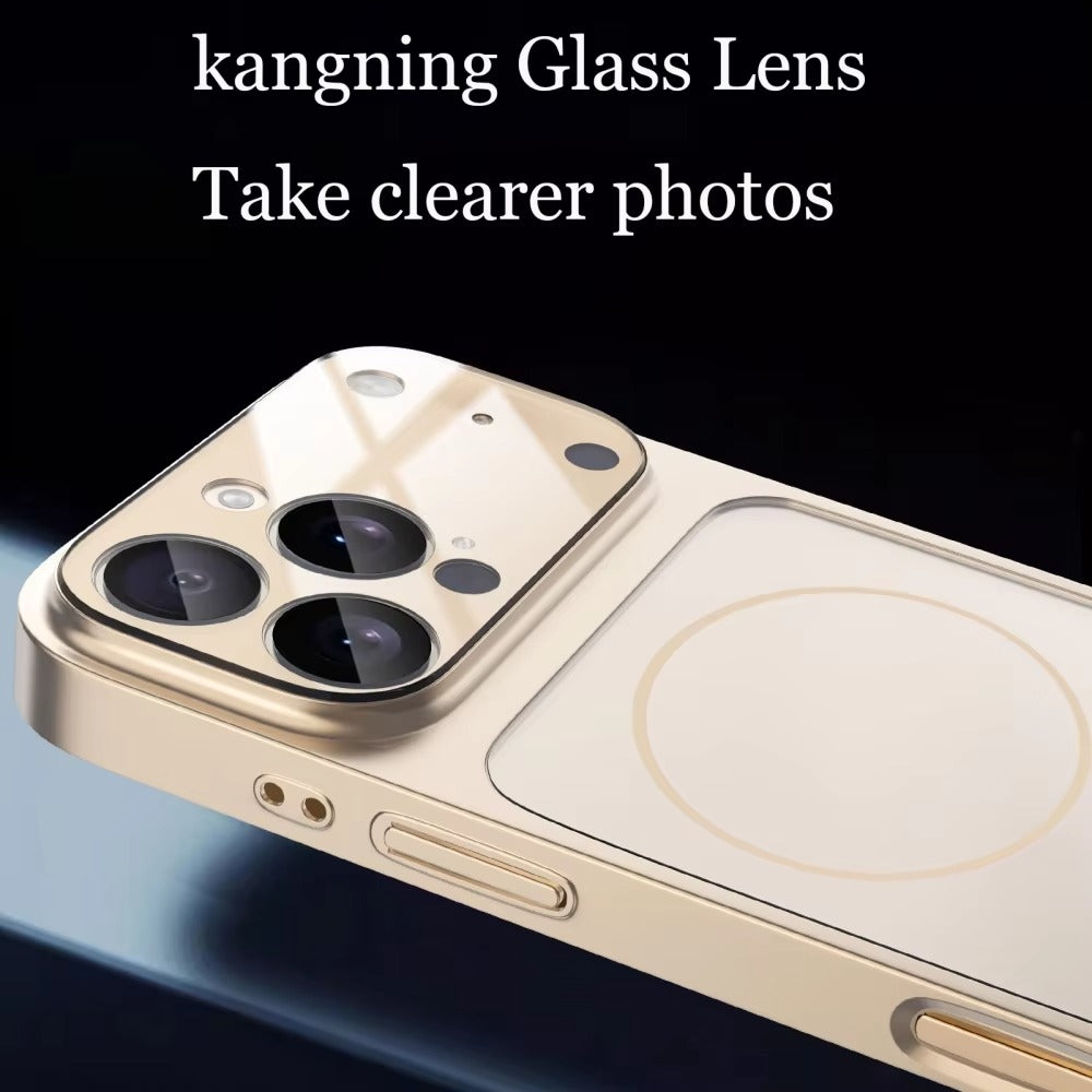 Luxury iPhone Case — Magnetic, Shockproof Nano-Glass Matte Cover with Anti-Fingerprint Armor Design and MagSafe Wireless Charging Support