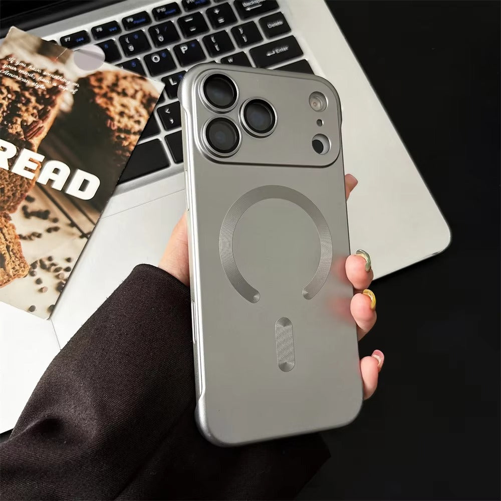 Luxury iPhone Case — Magnetic, Shockproof, Anti-Fingerprint, Anti-Scratch, Dustproof Matte Anti-Glare Non-Slip Frameless Solid Cover with Wireless Charging Support