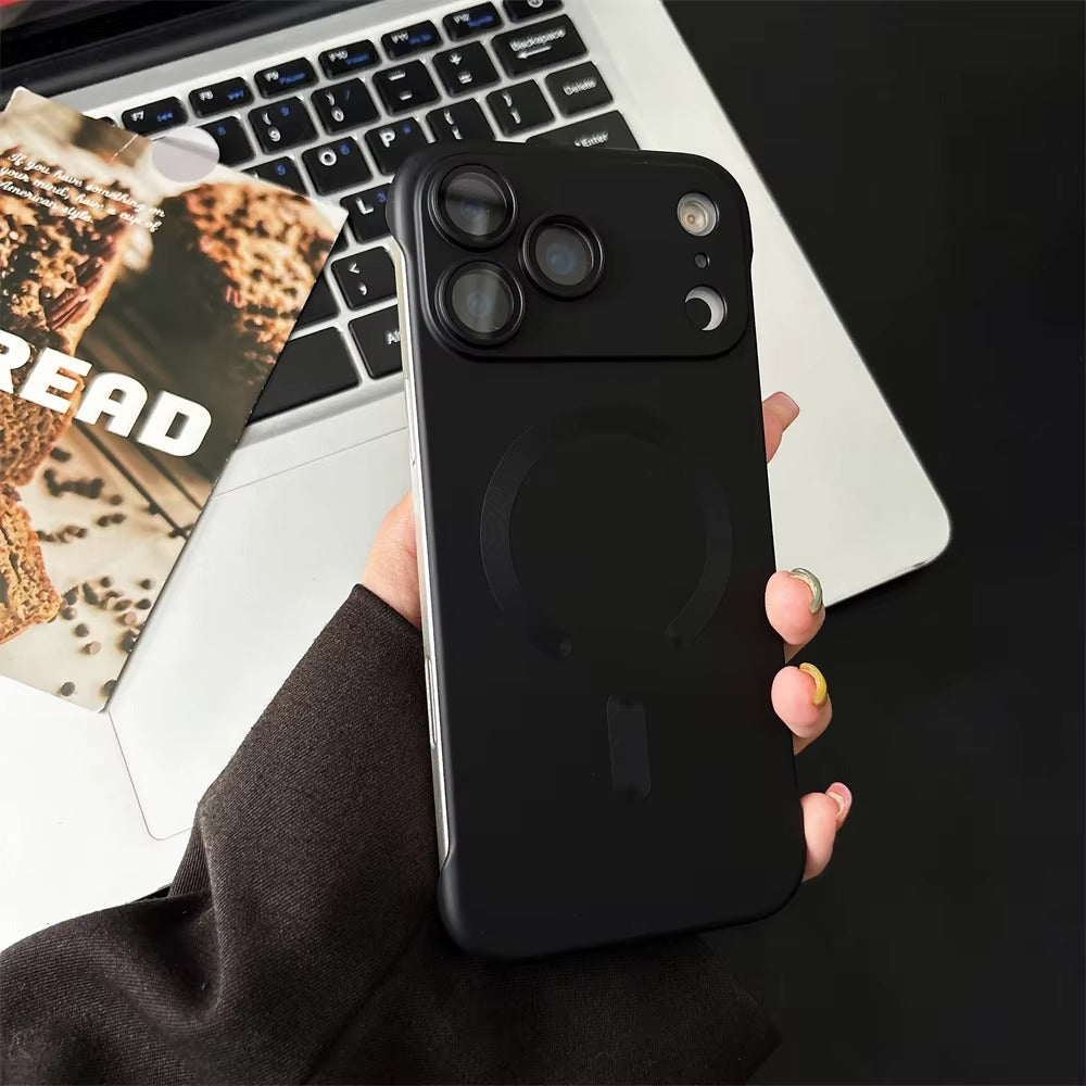 Luxury iPhone Case — Magnetic, Shockproof, Anti-Fingerprint, Anti-Scratch, Dustproof Matte Anti-Glare Non-Slip Frameless Solid Cover with Wireless Charging Support