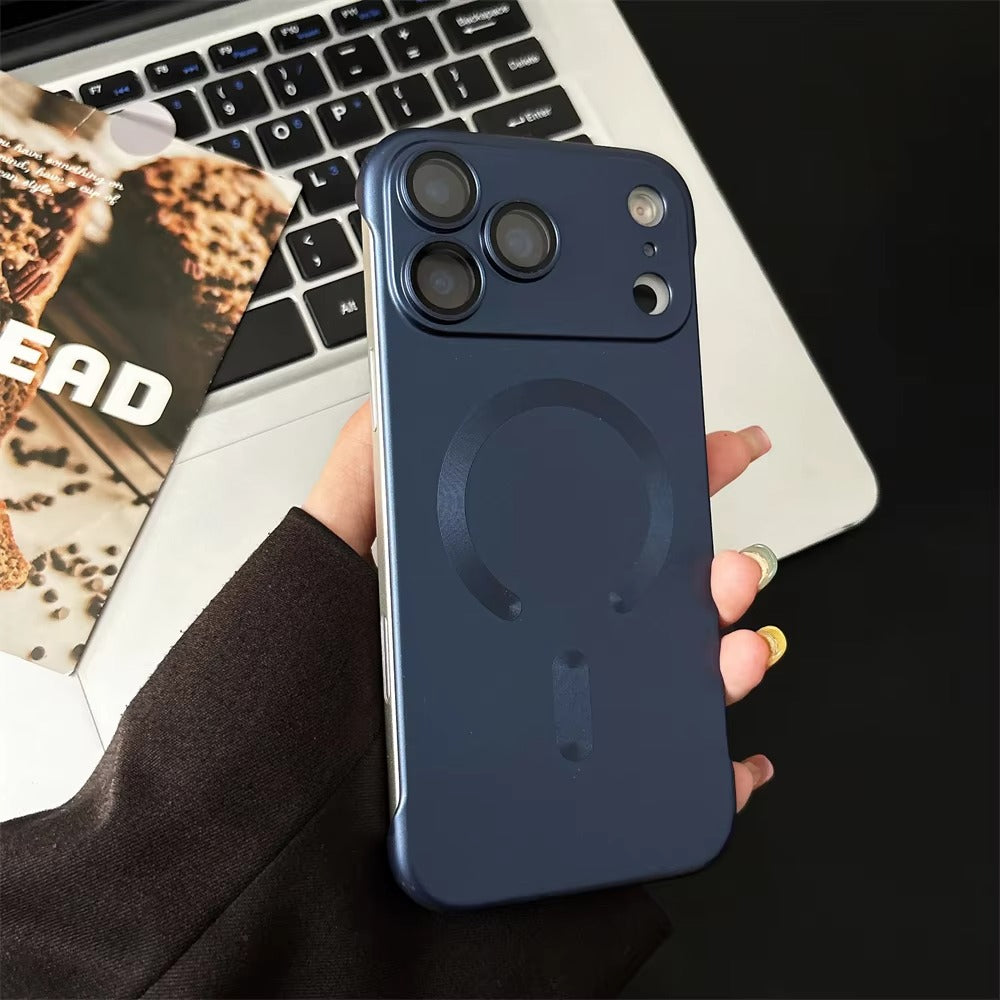 Luxury iPhone Case — Magnetic, Shockproof, Anti-Fingerprint, Anti-Scratch, Dustproof Matte Anti-Glare Non-Slip Frameless Solid Cover with Wireless Charging Support