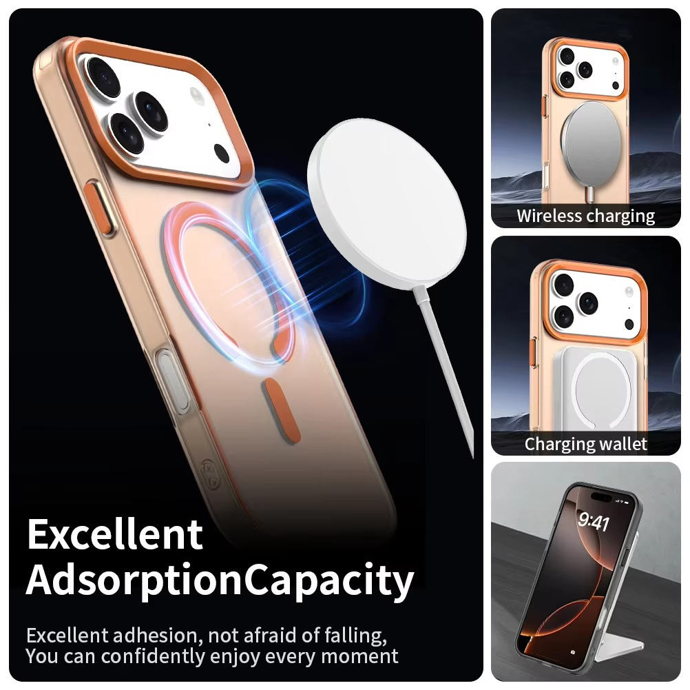 Luxury iPhone Case — Matte Candy Clear Magnetic Soft Cover with Shockproof Anti-Fingerprint Non-Slip Design & MagSafe Compatibility