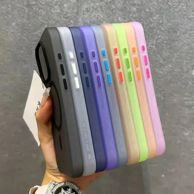 Luxury iPhone Case — Matte Candy Clear Magnetic Soft Cover with Shockproof Anti-Fingerprint Non-Slip Design & MagSafe Compatibility