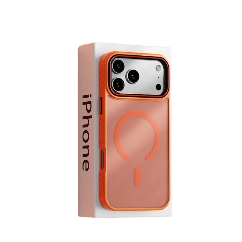 Luxury iPhone Case — Matte Transparent Magnetic Cover with MagSafe, Wireless Charging Support, Shockproof PC+TPU Protective Design