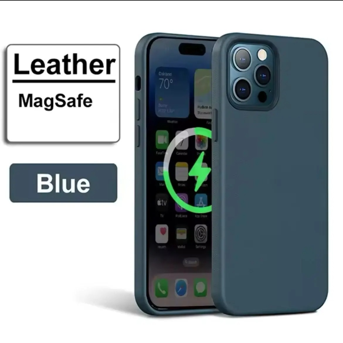 Luxury iPhone Case — MagSafe Leather Cover with Strong Magnetic Support, Half-Wrapped Shockproof Design for Apple iPhone 17 Pro Max and Plus