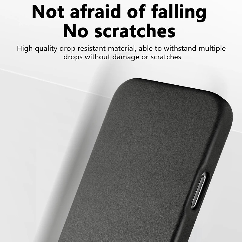 Luxury iPhone Case — MagSafe Leather Cover with Strong Magnetic Support, Half-Wrapped Shockproof Design for Apple iPhone 17 Pro Max and Plus