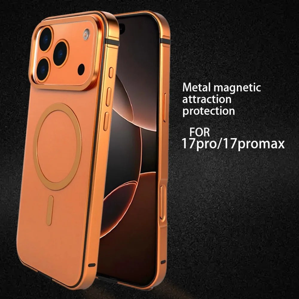 Luxury iPhone Case — Original MagSafe Magnetic Aluminum Alloy Metal Frame Anti-Drop Protective Cover