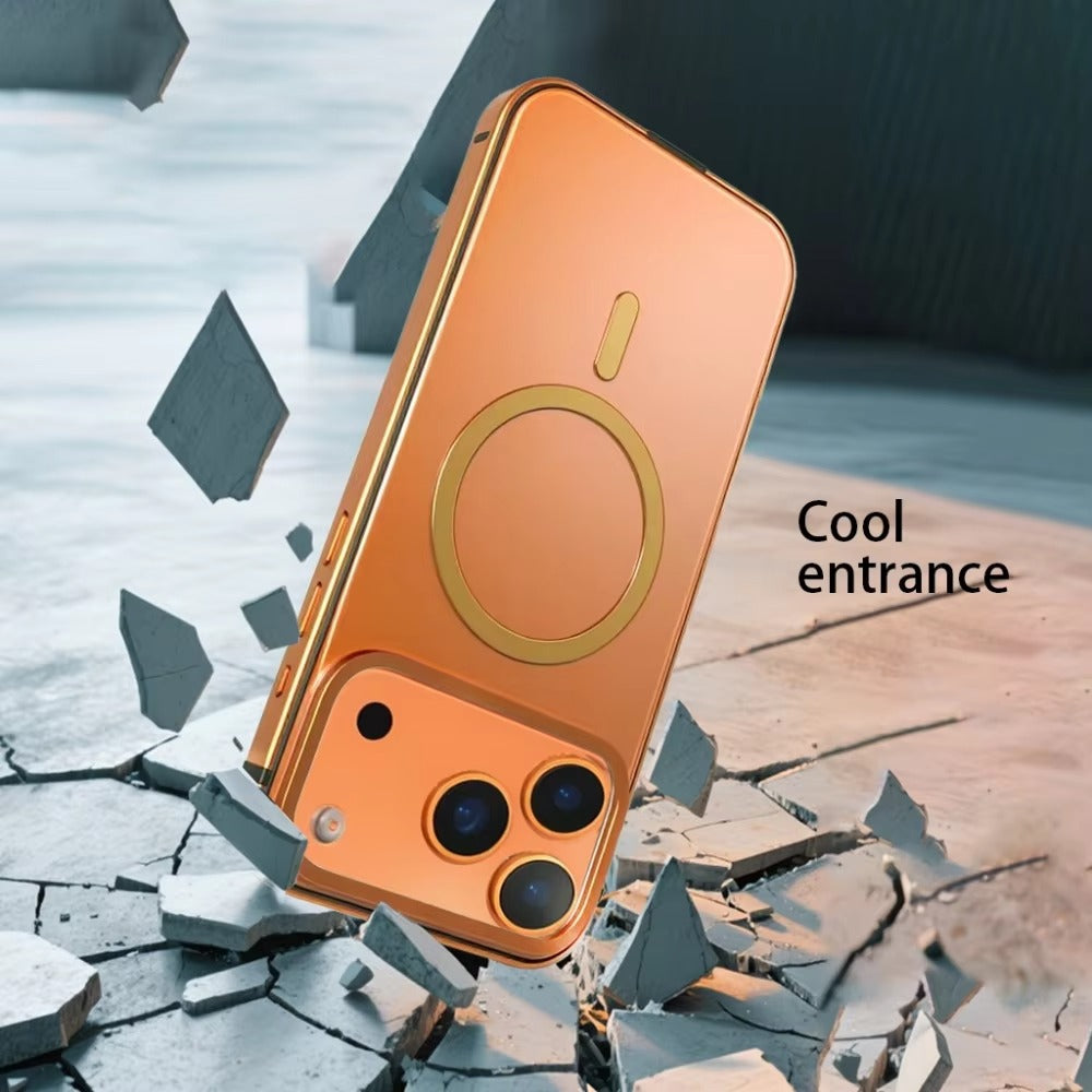 Luxury iPhone Case — Original MagSafe Magnetic Aluminum Alloy Metal Frame Anti-Drop Protective Cover