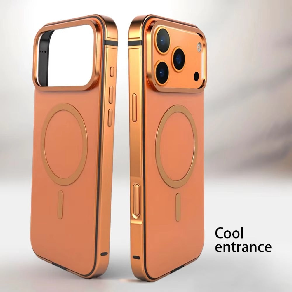 Luxury iPhone Case — Original MagSafe Magnetic Aluminum Alloy Metal Frame Anti-Drop Protective Cover