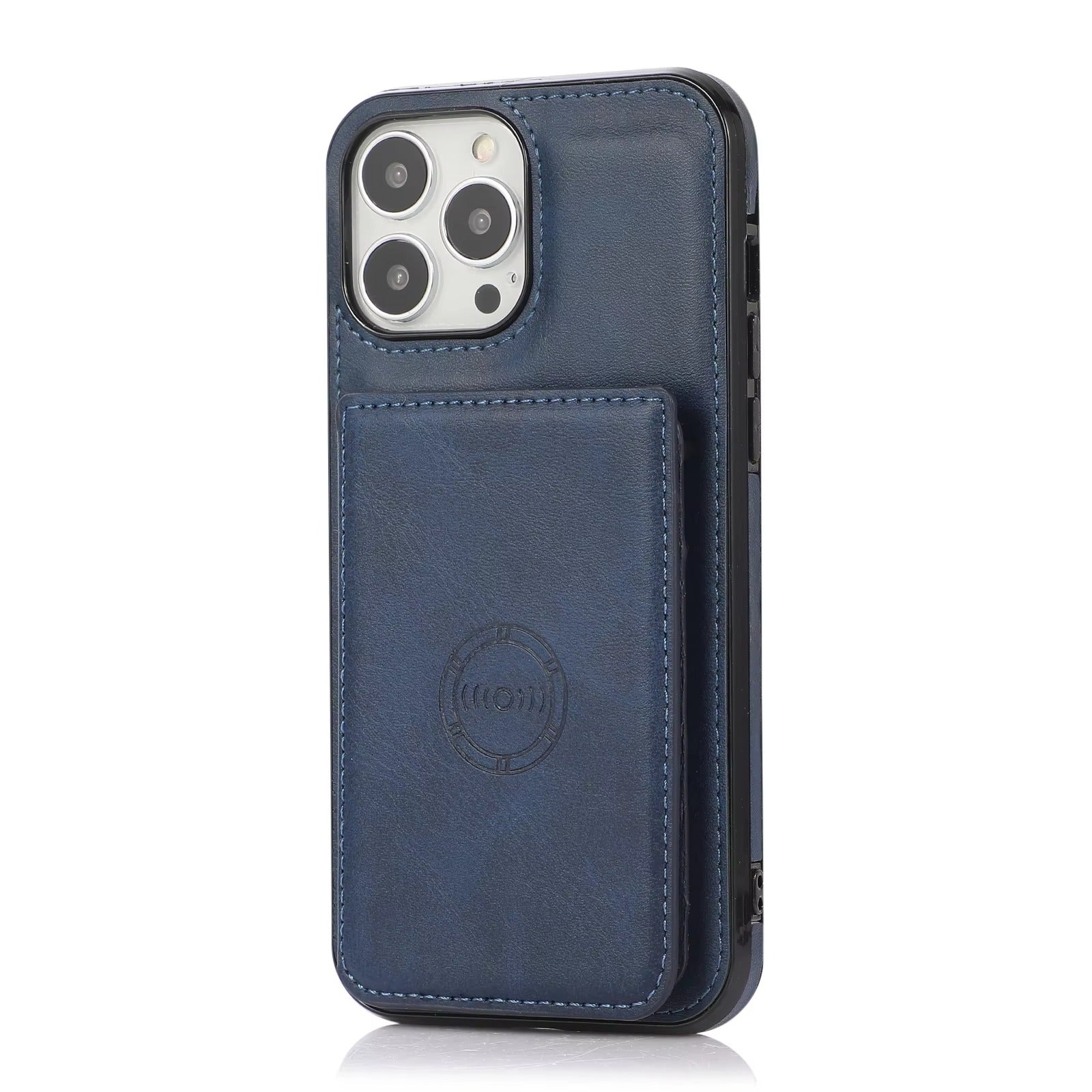 Luxury iPhone Case — PU Leather Flip Wallet with Card Holder, Shockproof Magnetic Car-Mount Ready Design, Full Access Protective Cover