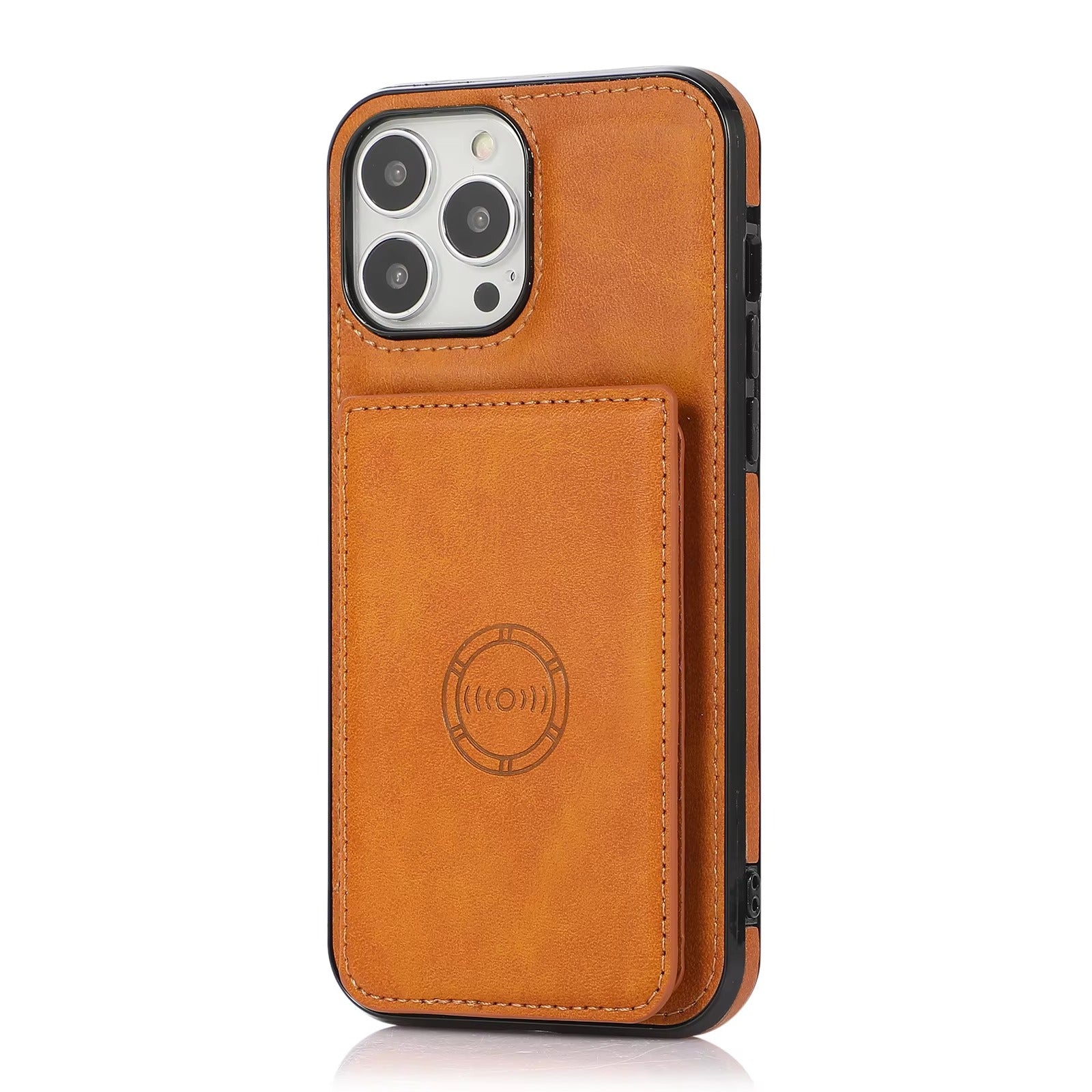 Luxury iPhone Case — PU Leather Flip Wallet with Card Holder, Shockproof Magnetic Car-Mount Ready Design, Full Access Protective Cover
