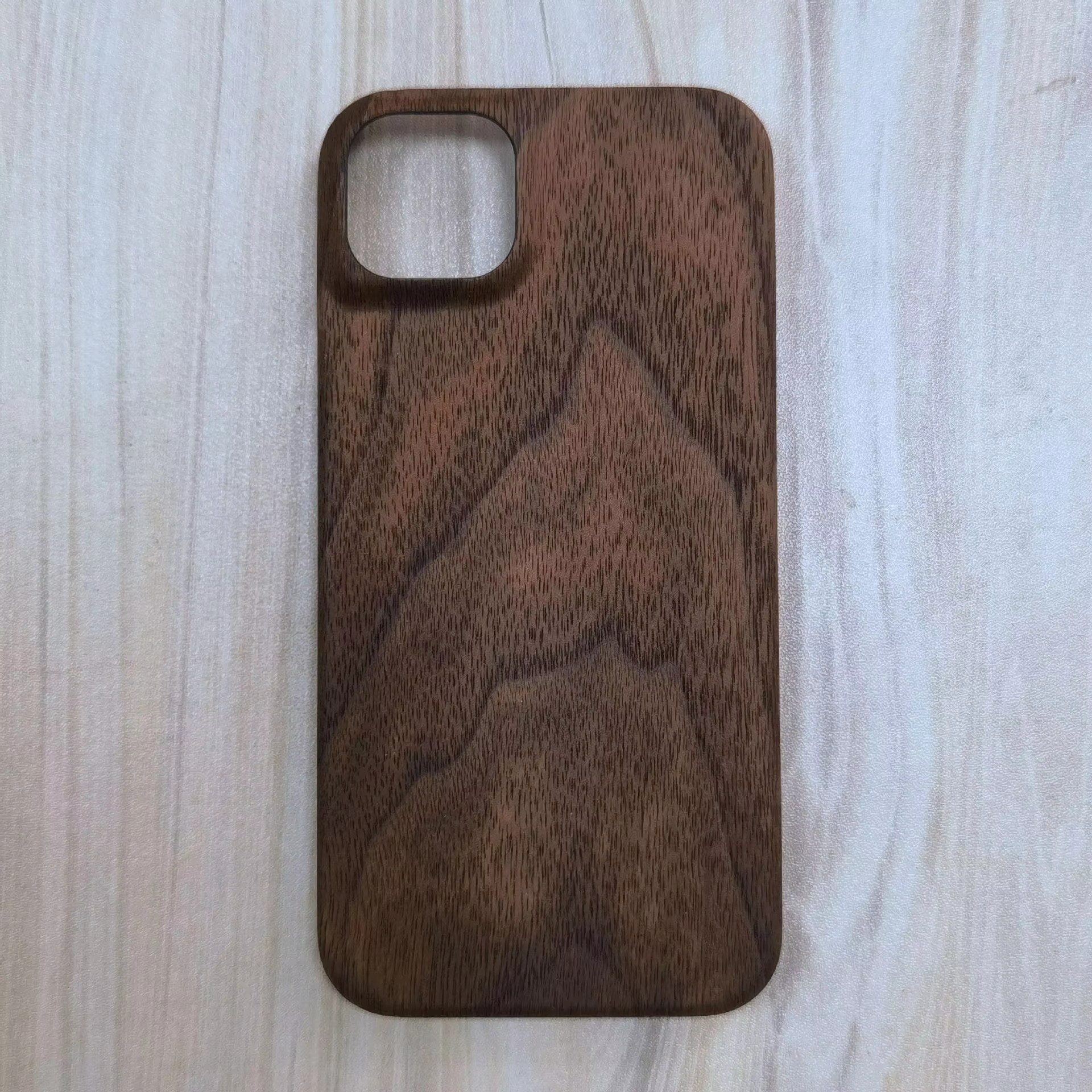 Luxury iPhone Case — Real Walnut, Ebony, Bamboo & Rosewood Wooden Back Cover with Dustproof Half-Wrapped Hard Protection