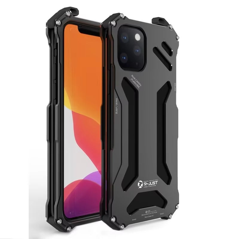 Luxury iPhone Case — Slim Aluminum Metal Shockproof Cover with Hard Back Design, Anti-Fingerprint Anti-Scratch Finish & Non-Slip Heavy-Duty Protection