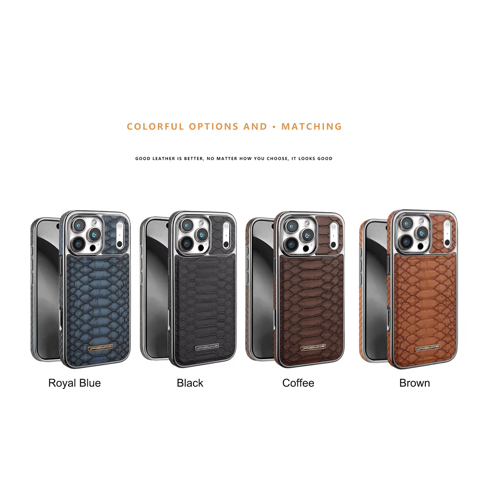 Luxury iPhone Case — Snake-Pattern Leather Cover with Soft Flannel Inner Lining, Premium Protective Design & Stylish Fashion Finish