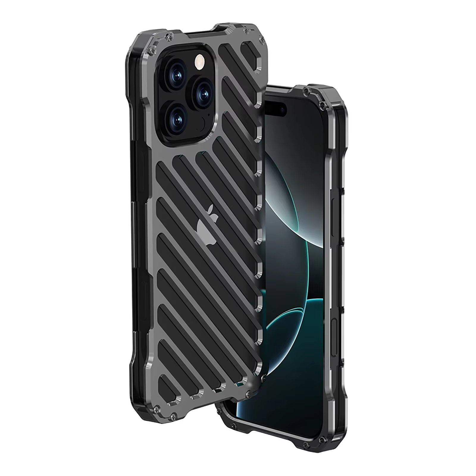 Luxury iPhone Case — Super Cool Aluminum Alloy Armor Cover with CNC Metal Design, Shockproof Dual-Layer Protection, Anti-Fingerprint Matte Finish & Lightweight Non-Slip Style