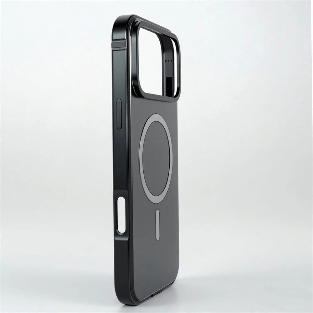 Luxury iPhone Case — Titanium Alloy Magnetic MagSafe Cover with Wireless Charging, Shockproof Aluminum Bumper and PC+TPU Back Design