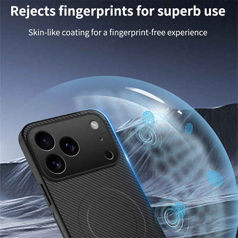 Luxury iPhone Case — Ultra-Thin Carbon Fiber, Magnetic, Shockproof, Military-Grade Protective Cover Fiber, Magnetic, Shockproof, Military-Grade Protective Cover
