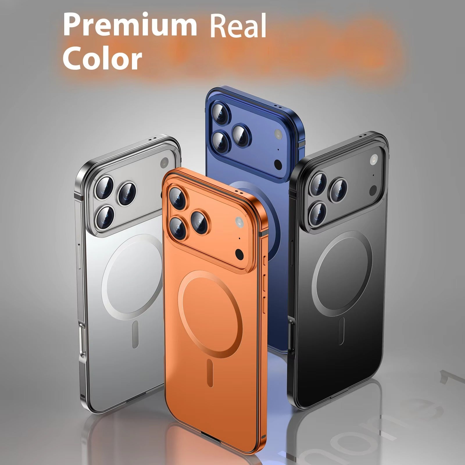 Luxury iPhone Case — Ultra-Thin Metal Alloy Bezel with Frosted Magnetic Back Cover, Shockproof PC+TPU Protective Design