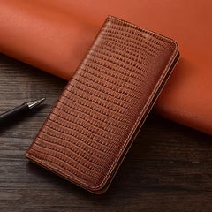 Luxury iPhone Case — Genuine Lizard Leather Flip Wallet Cover with Magnetic Closure, Kickstand Holder, Dustproof Non-Slip Design and Premium Full-Body Protection