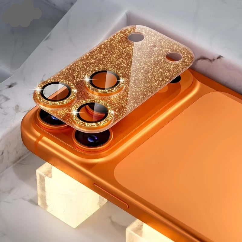 Luxury iPhone Glitter Camera Lens Protector, Metal Alloy Tempered Glass Film with Full Coverage, Scratch Resistance & Decorative Protection