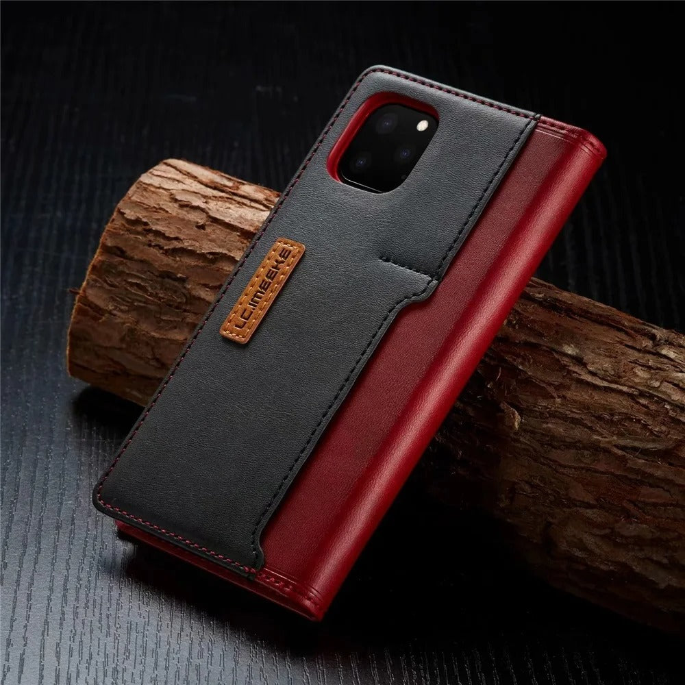 Luxury iPhone Case — PU Leather Flip Cover with Card & SIM Slots, Slim Folio Design, Magnetic Closure, Lightweight Stylish Full-Body Protection