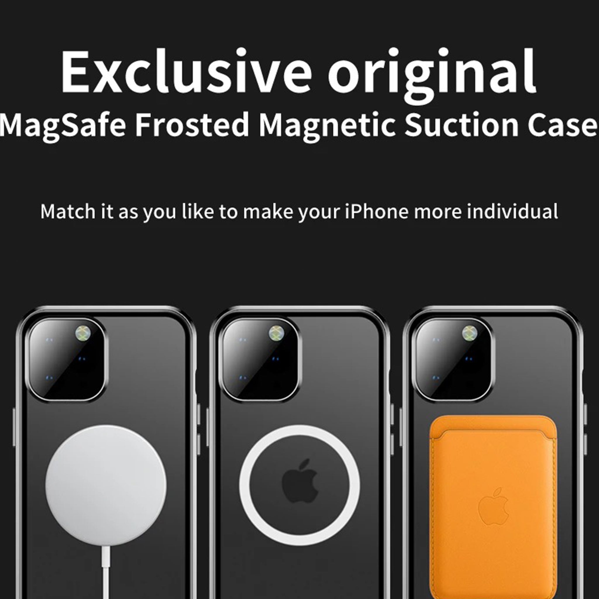 Luxury iPhone Case — MagSafe Double-Sided Glass Cover with 360° HD Transparent Full-Body Protection, Magnetic Metal Alloy Frame and Shockproof Anti-Fingerprint Design