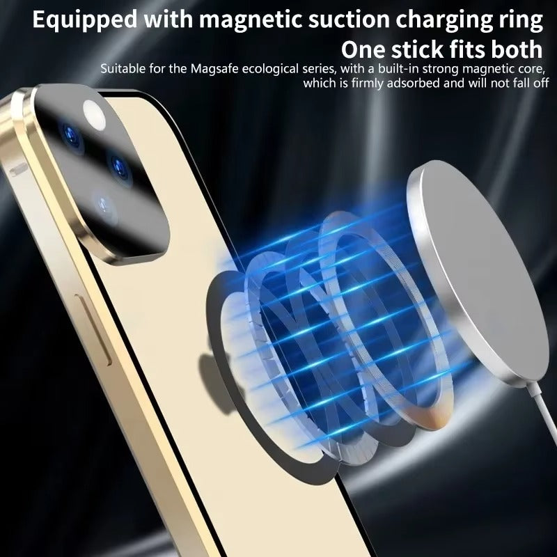 Luxury iPhone Case — MagSafe Double-Sided Glass Cover with 360° HD Transparent Full-Body Protection, Magnetic Metal Alloy Frame and Shockproof Anti-Fingerprint Design