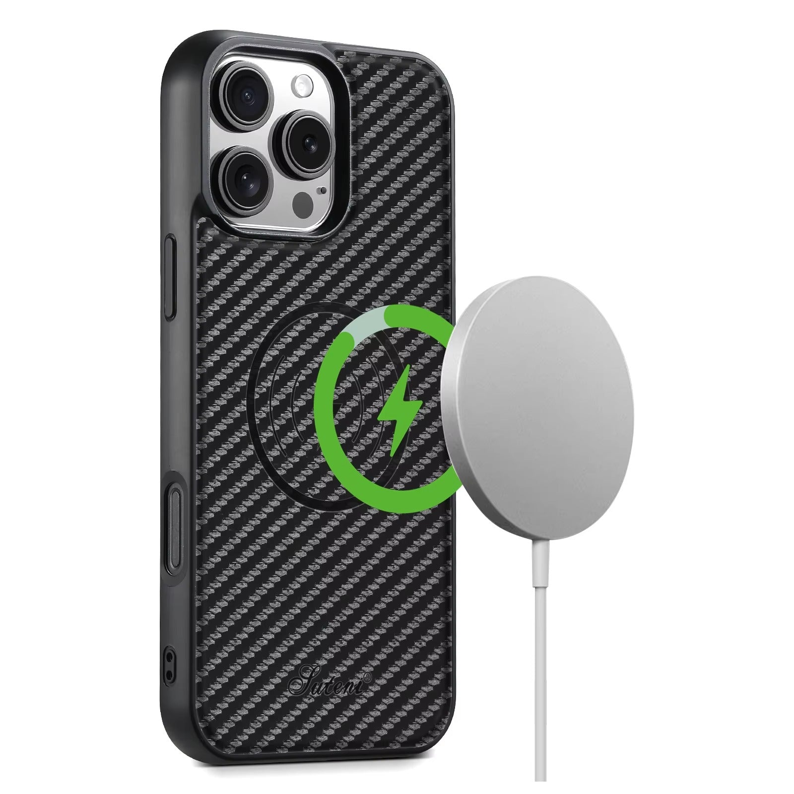 Luxury iPhone Case — Magnetic Faux Leather Wallet Cover with Card Holder Bag, Stand Function, MagSafe Wireless Charging Compatibility and Slim Shockproof Design