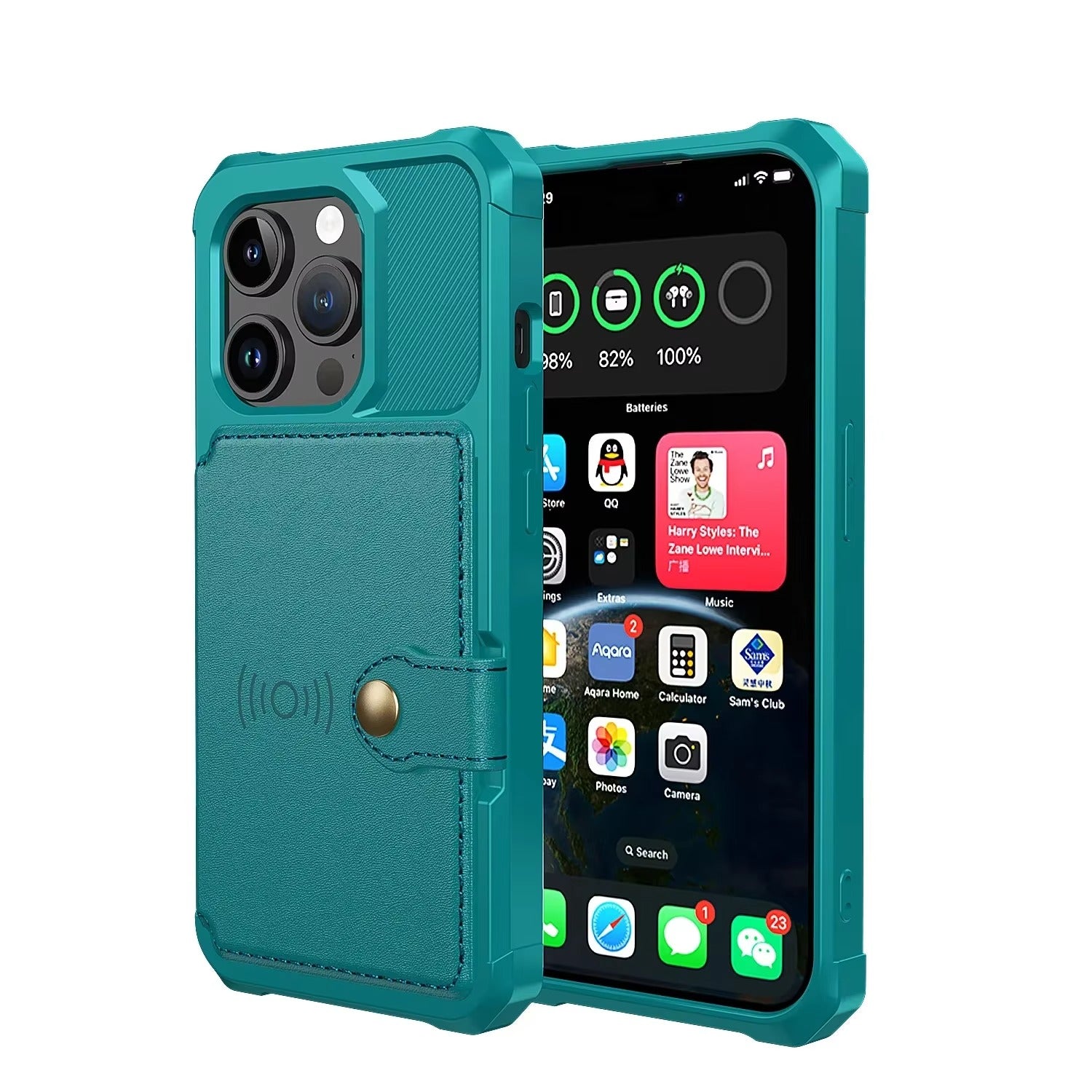 Luxury iPhone Case — Magnetic Leather Wallet Cover with Card Slot Holder, Flip Stand Design, Shockproof Anti-Drop Protection and Slim Dustproof Anti-Fingerprint Finish