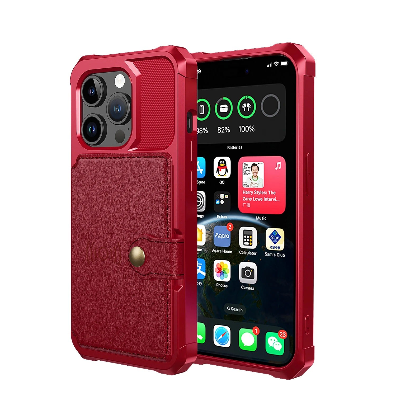 Luxury iPhone Case — Magnetic Leather Wallet Cover with Card Slot Holder, Flip Stand Design, Shockproof Anti-Drop Protection and Slim Dustproof Anti-Fingerprint Finish