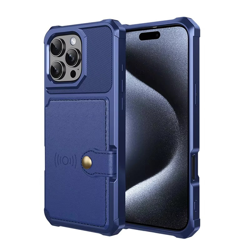 Luxury iPhone Case — Magnetic Leather Wallet Cover with Card Slot Holder, Flip Stand Design, Shockproof Anti-Drop Protection and Slim Dustproof Anti-Fingerprint Finish