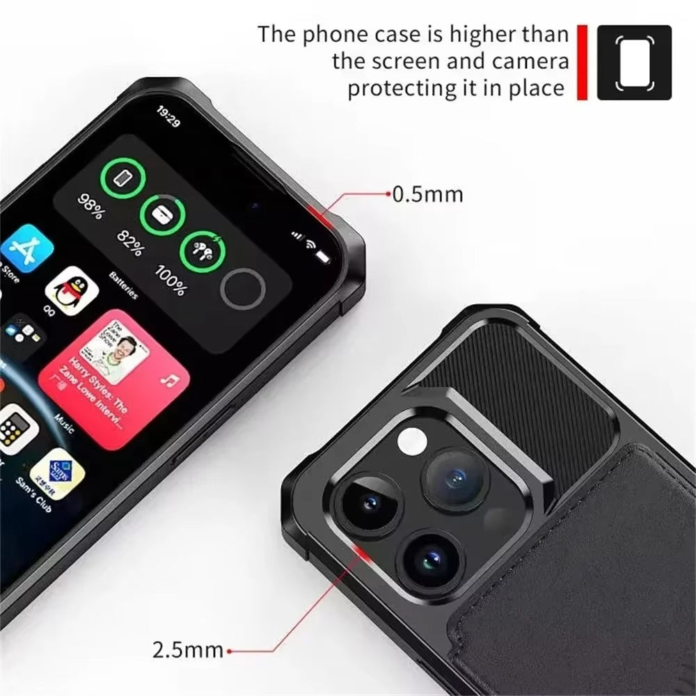 Luxury iPhone Case — Magnetic Leather Wallet Cover with Card Slot Holder, Flip Stand Design, Shockproof Anti-Drop Protection and Slim Dustproof Anti-Fingerprint Finish