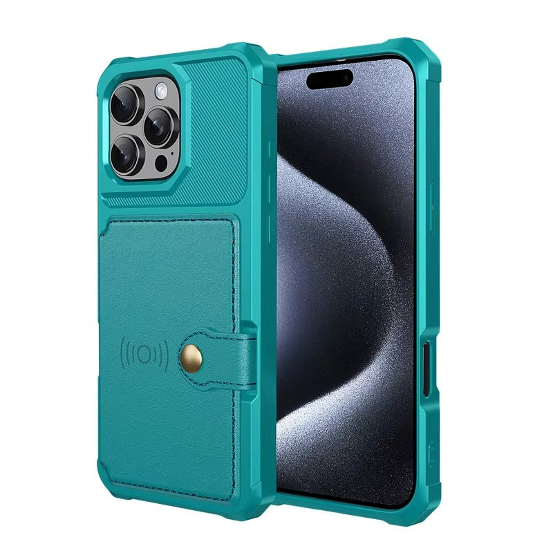 Luxury iPhone Case — Magnetic Leather Wallet Cover with Card Slot Holder, Flip Stand Design, Shockproof Anti-Drop Protection and Slim Dustproof Anti-Fingerprint Finish