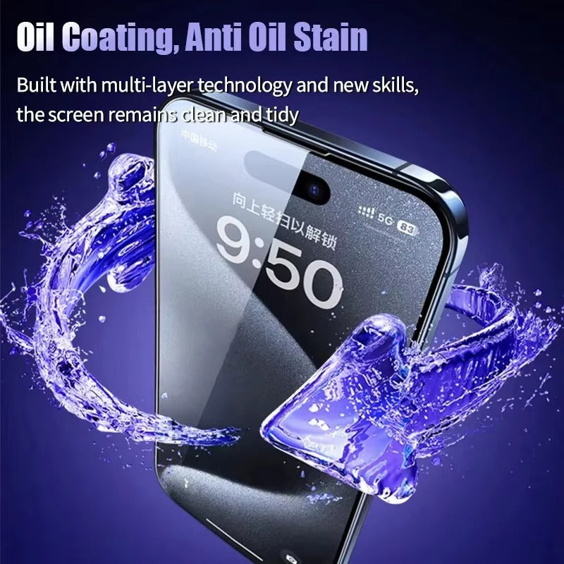 Luxury iPhone Matte Ceramic Privacy Screen Protector – Anti-Spy Protective Film with Anti-Fingerprint Surface, Scratch Resistance & Shatter-Reducing Display Coverage