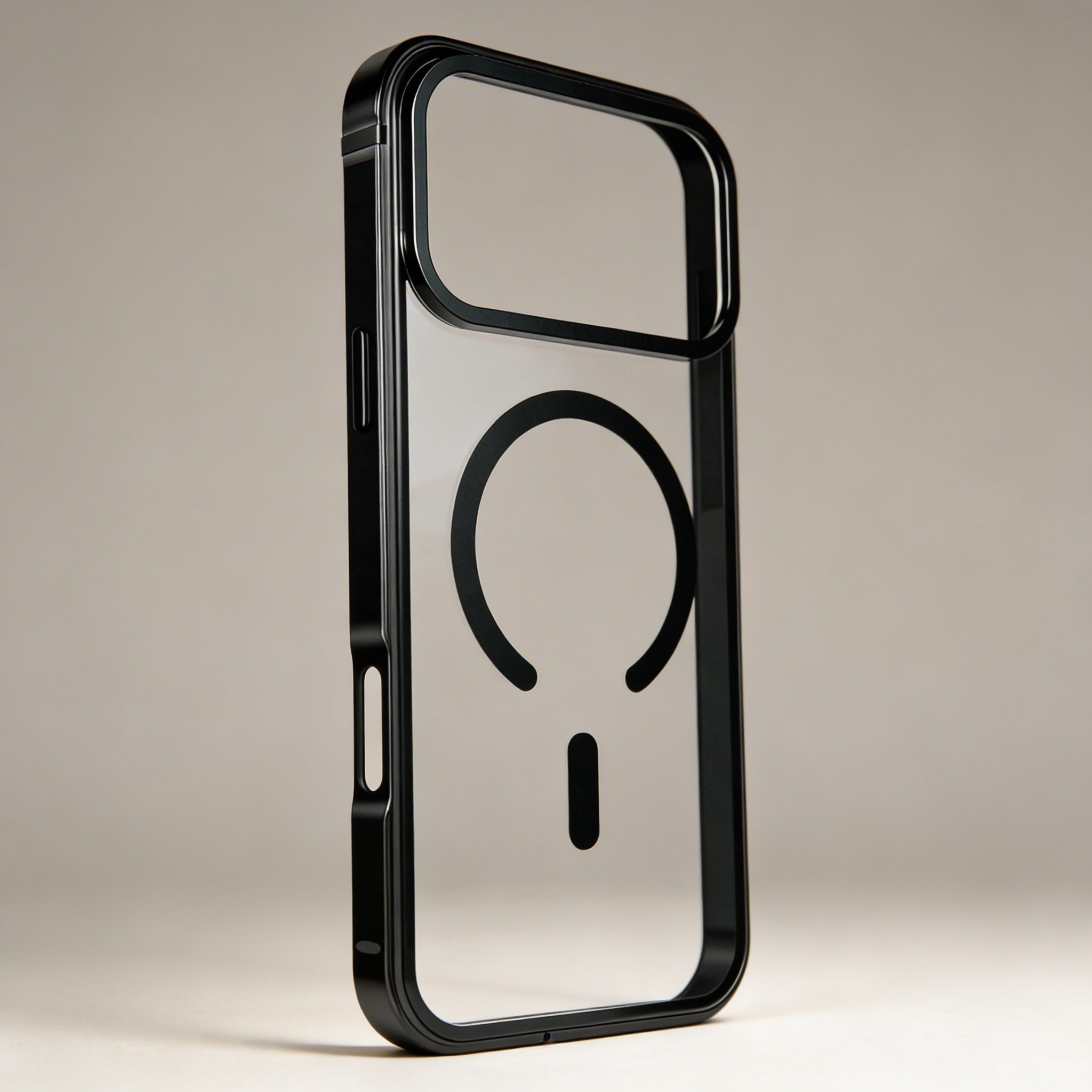 Metal Frame Case – Transparent Back Design Compatible with iPhone 17 Pro Max