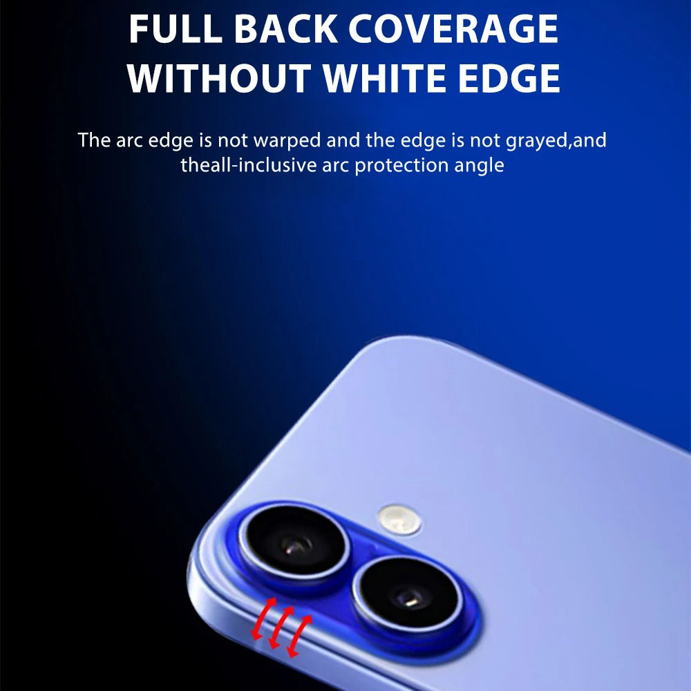 Minimalist iPhone Back Hydrogel Film Protector – Soft Clear Protective Layer with Scratch Resistance, Impact Absorption & Smooth Finish for Rear Surface Protection