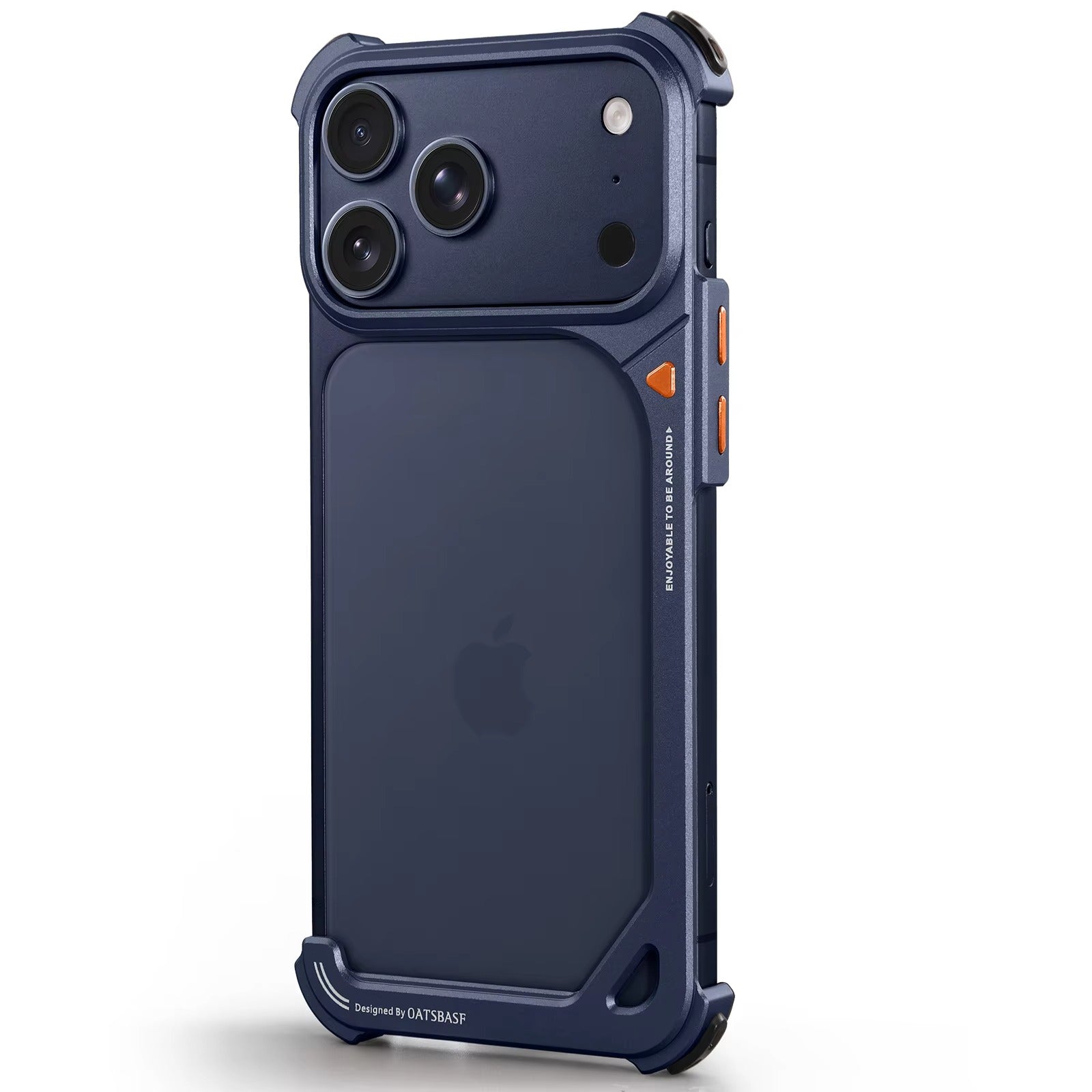 Minimalist iPhone Case — Aluminum Frame with Lens Holder, MagSafe Wireless-Charging Support, Slim Drop-Protection Metal Design