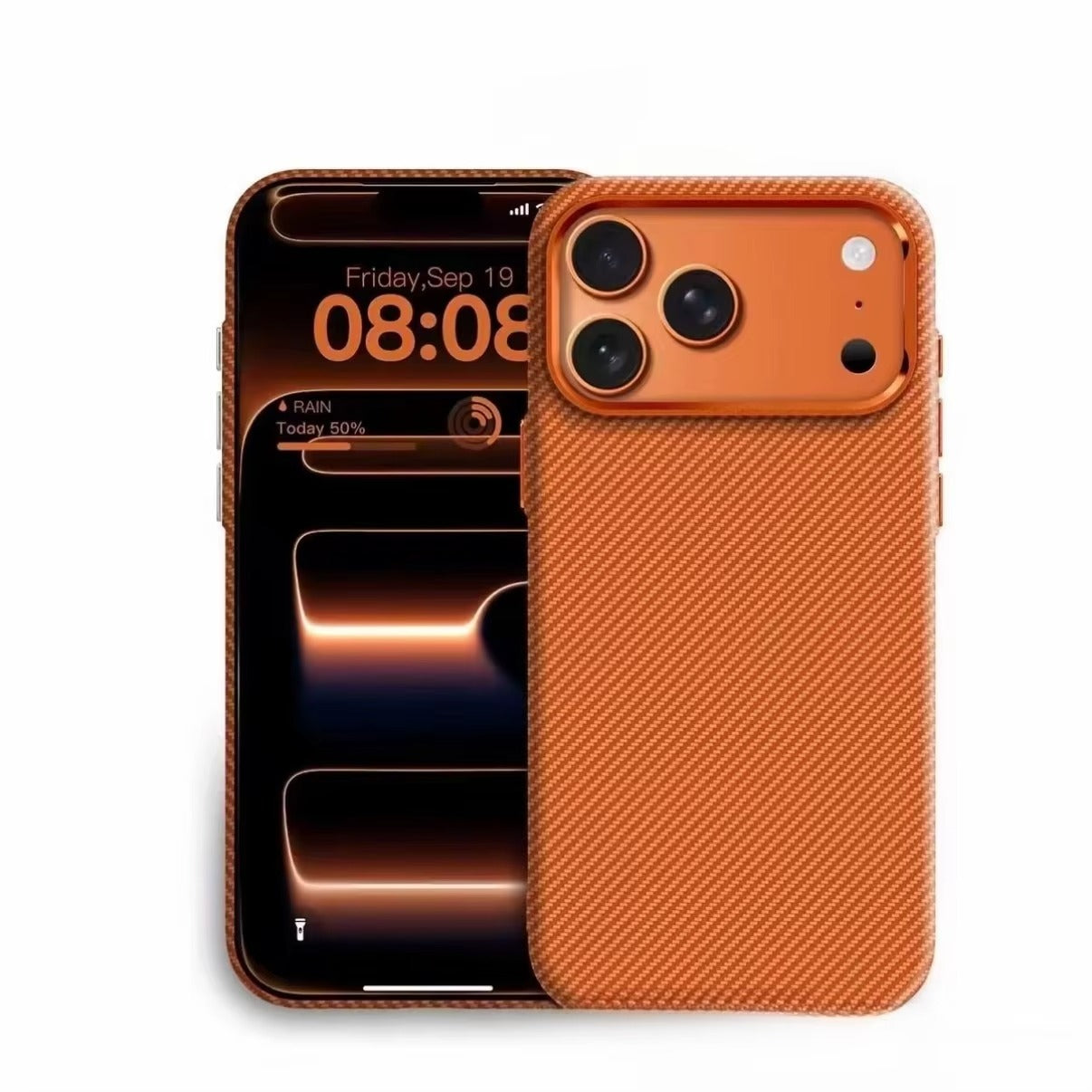 Minimalist iPhone Case — High-End Kevlar Carbon-Fiber Magnetic Cover with Slim Shockproof Design and MagSafe Wireless-Charging Compatibility