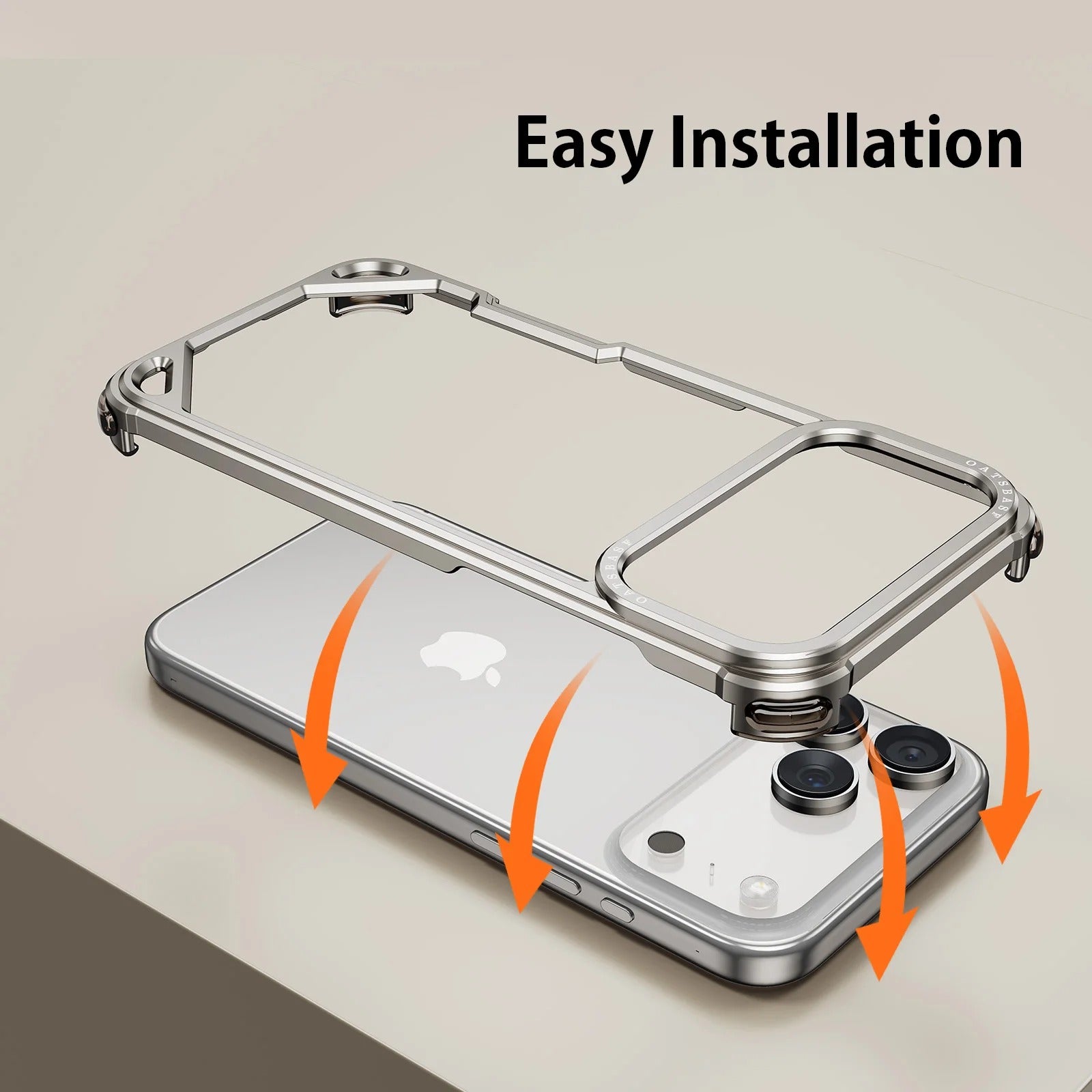 Minimalist iPhone Case — Ultra-Thin Aluminum Alloy Cover with Shockproof Protection and Wireless-Charging Support