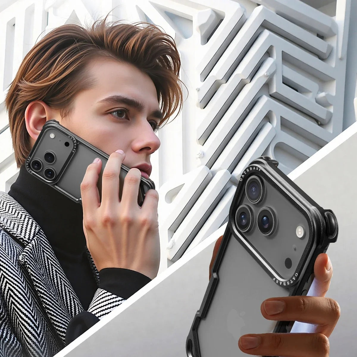 Minimalist iPhone Case — Ultra-Thin Aluminum Alloy Cover with Shockproof Protection and Wireless-Charging Support