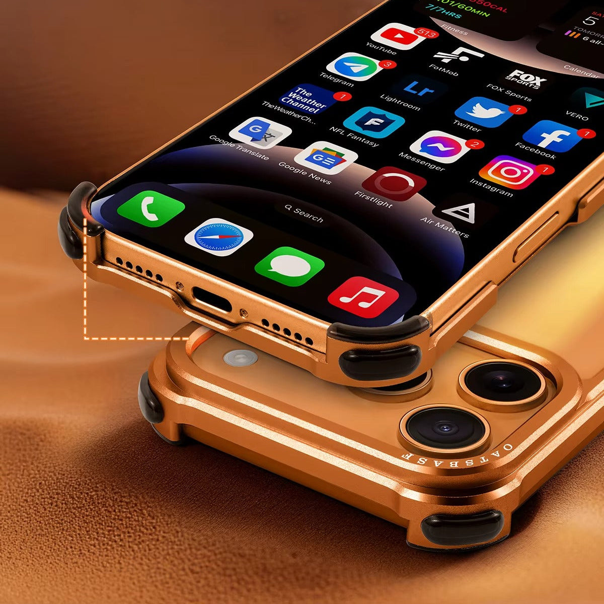 Minimalist iPhone Case — Ultra-Thin Aluminum Alloy Cover with Shockproof Protection and Wireless-Charging Support