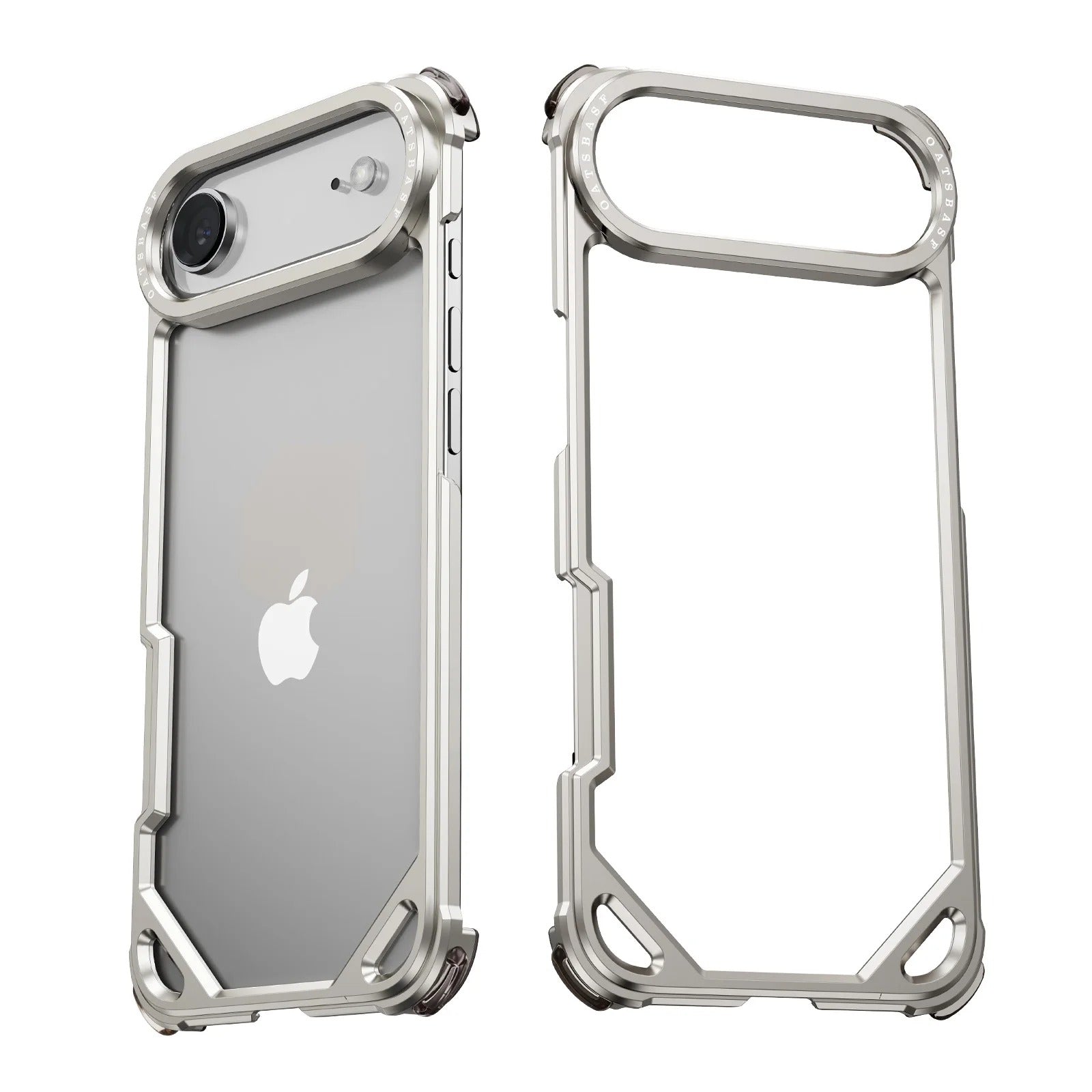 Minimalist iPhone Case — Ultra-Thin Aluminum Alloy Cover with Shockproof Protection and Wireless-Charging Support